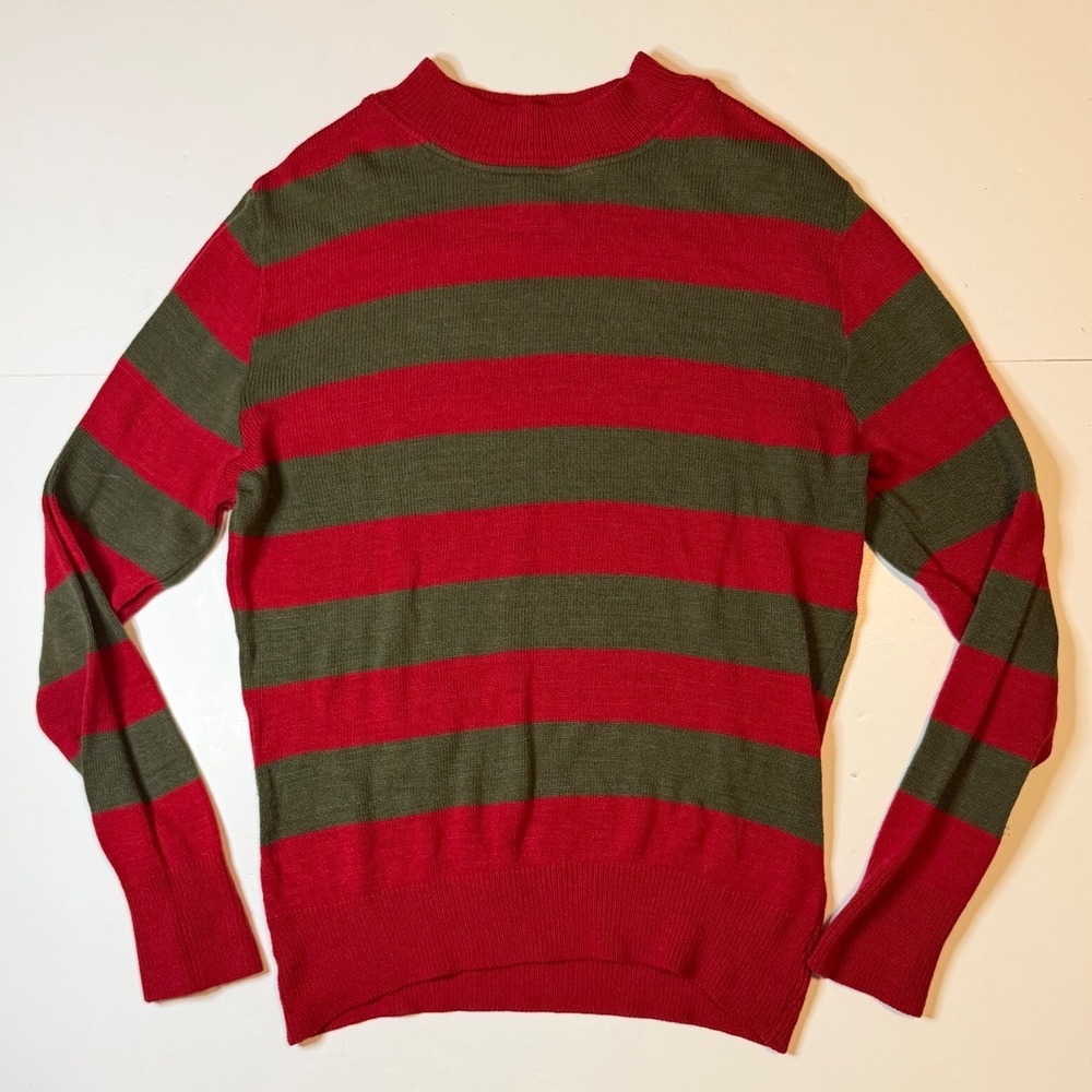 A Nightmare on Elm Street Hot Topic Sweater Mens Medium Striped Freddy Krueger